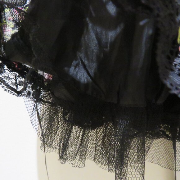 HELL BUNNY Mini Rock Edwina Floral Corset Lace Skirt Goth Whimsigoth Vintage Y2K - Picture 13 of 16